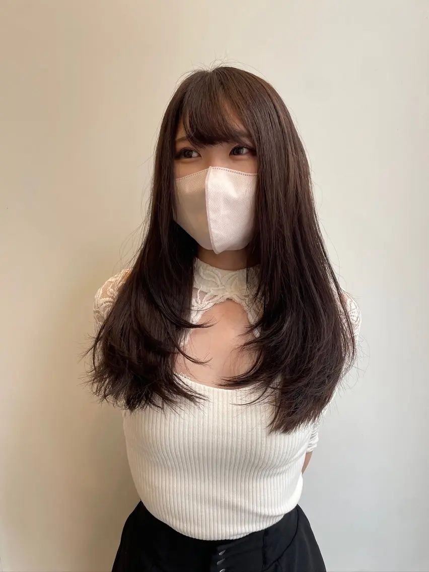 ロング カラー カット ヘアカラー ナチュラルカラー 児玉優香のヘアスタイル