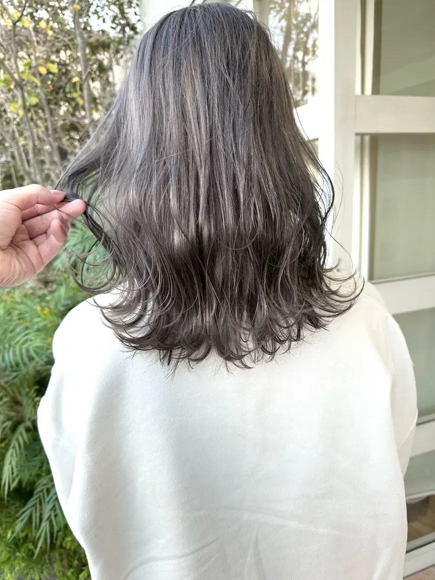 ミディアム ヘアカラー 大橋 聖哉のヘアスタイル