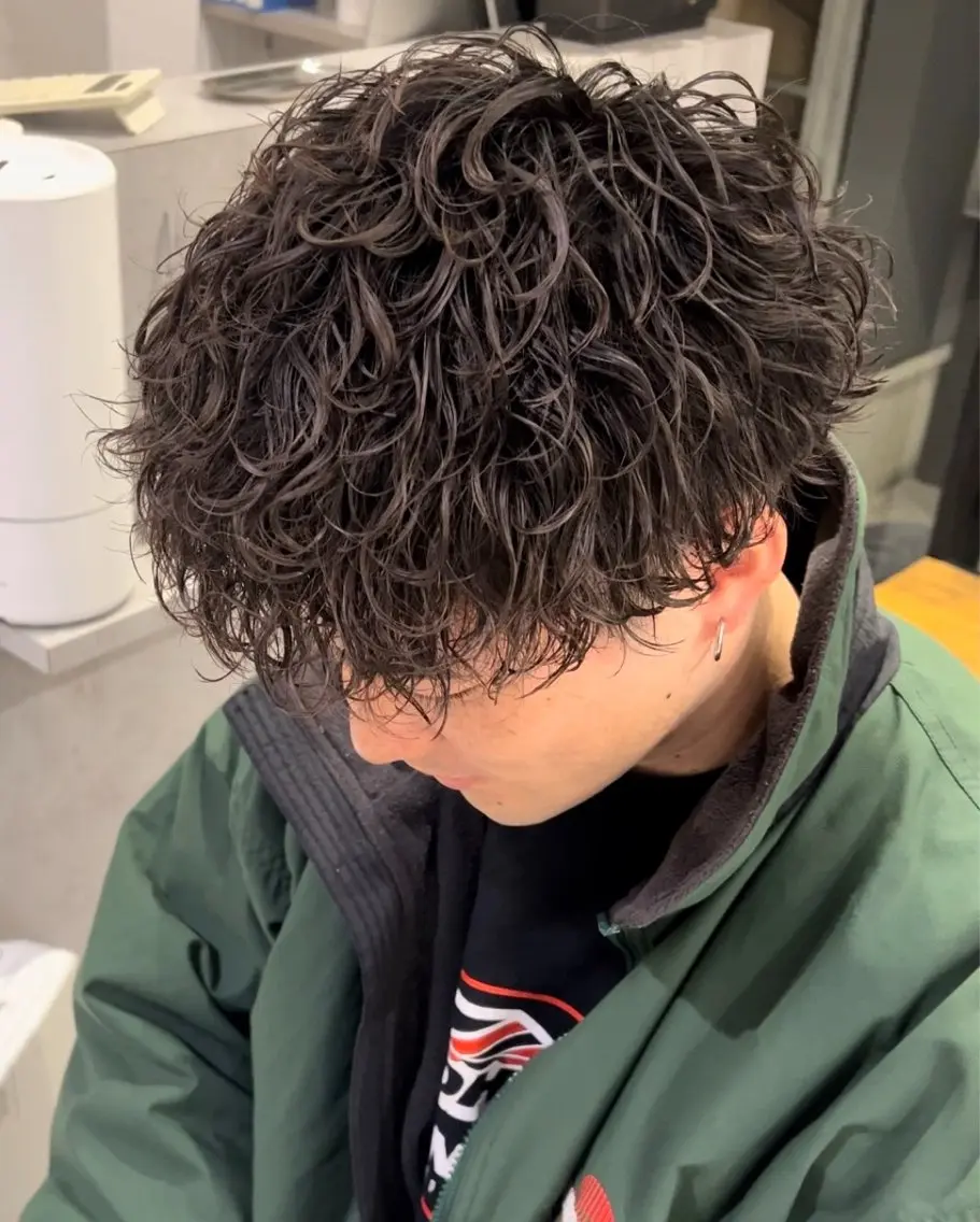 ミディアム パーマ メンズ (Lenis) takutoのヘアスタイル