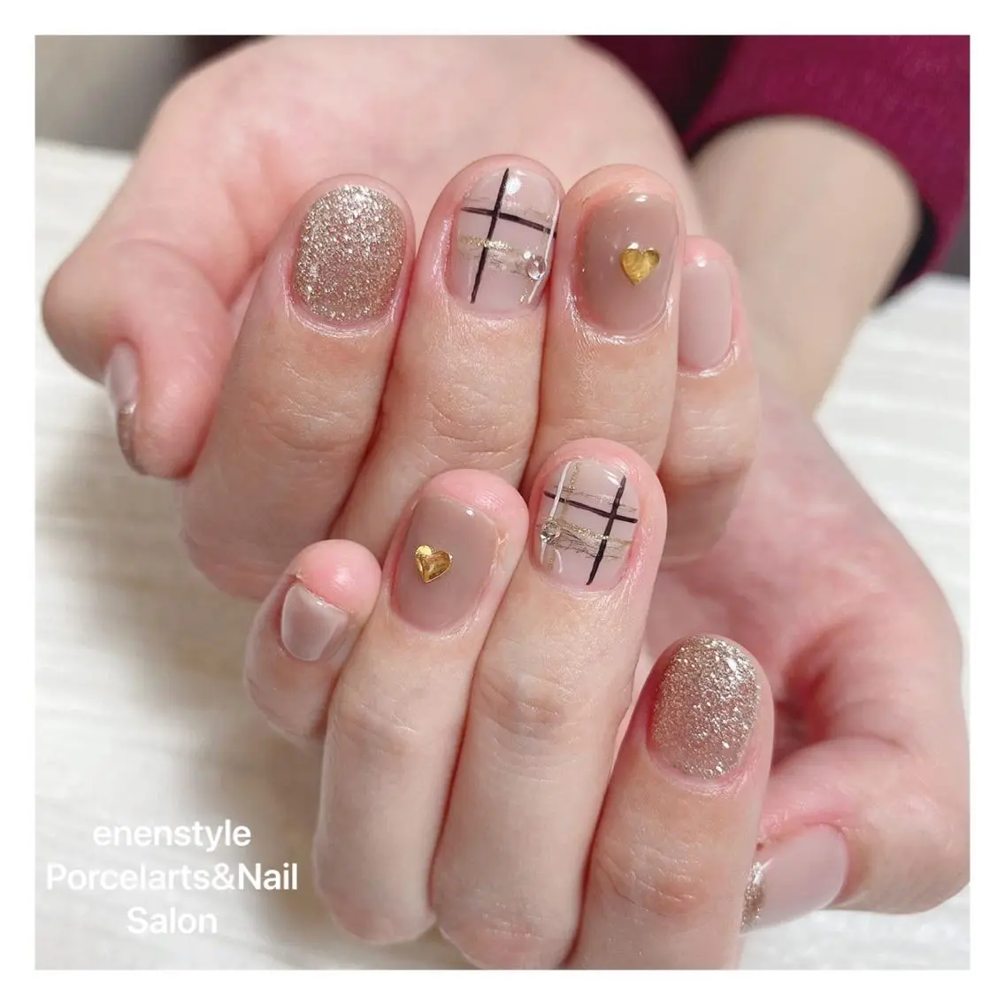 ショート ネイル ハンドネイル 🐾enen style 🐾のネイルデザイン