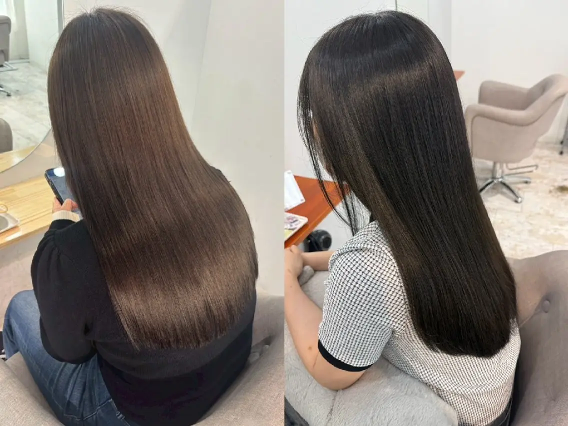 セミロング カット ヘアカラー トリートメント piLLon 心斎橋のヘアスタイル