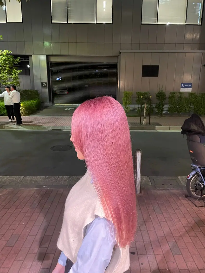ロング カラー ピンクカラー ヘアカラー 【🥀履歴修正🥀】 ハイトーン職人/拓真のヘアスタイル