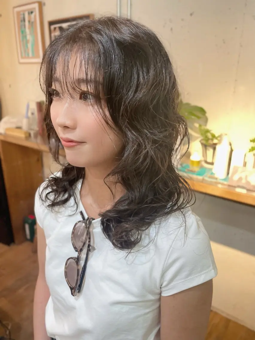 ロング パーマ カット ヘアカラー パーマ YUKI 新宿カット パーマ/カラーのヘアスタイル