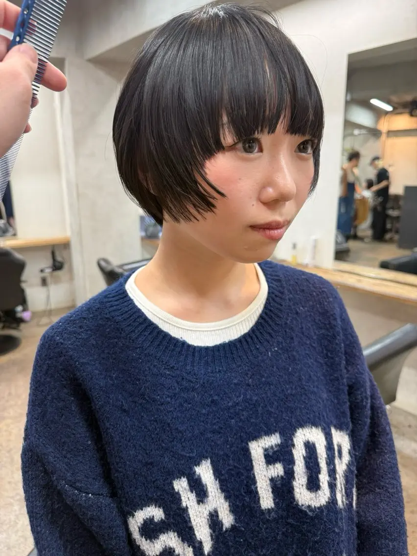 ショート カラー ショートボブ ボブレイヤー ボブ レイヤーカット ショートヘア カット ヘアカラー トリートメント 森貴裕/ベージュ/ パーマ/オリーブのヘアスタイル
