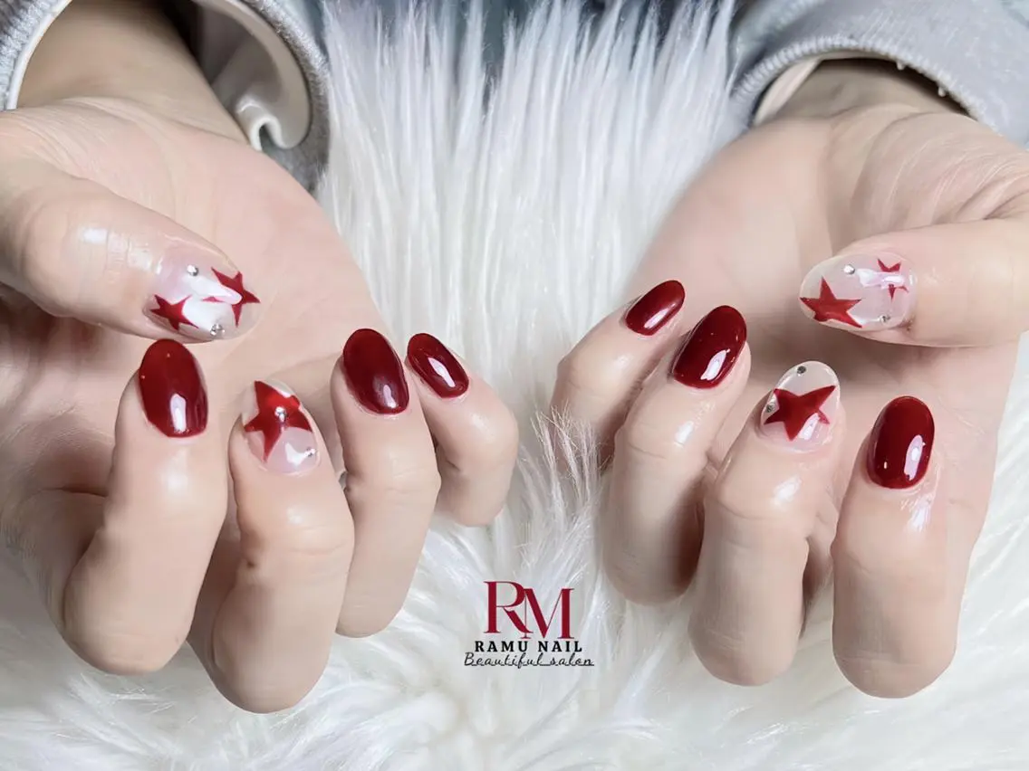 ネイル フレンチネイル 韓国ネイル シンプルネイル ネイルチップ ワンホンネイル ハンドネイル RAMU_Nail 池袋店のネイルデザイン