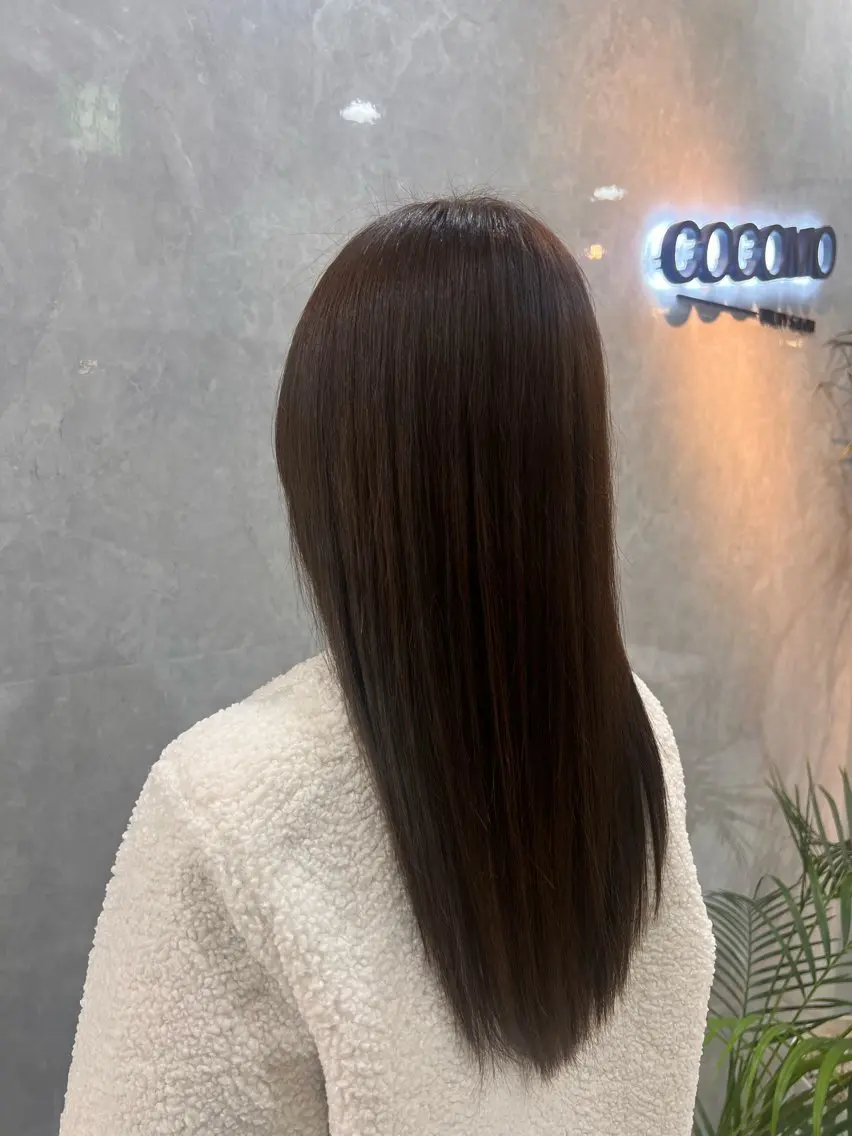 ミディアム 髪質改善 ヘアカラー トリートメント SATO RISAのヘアスタイル