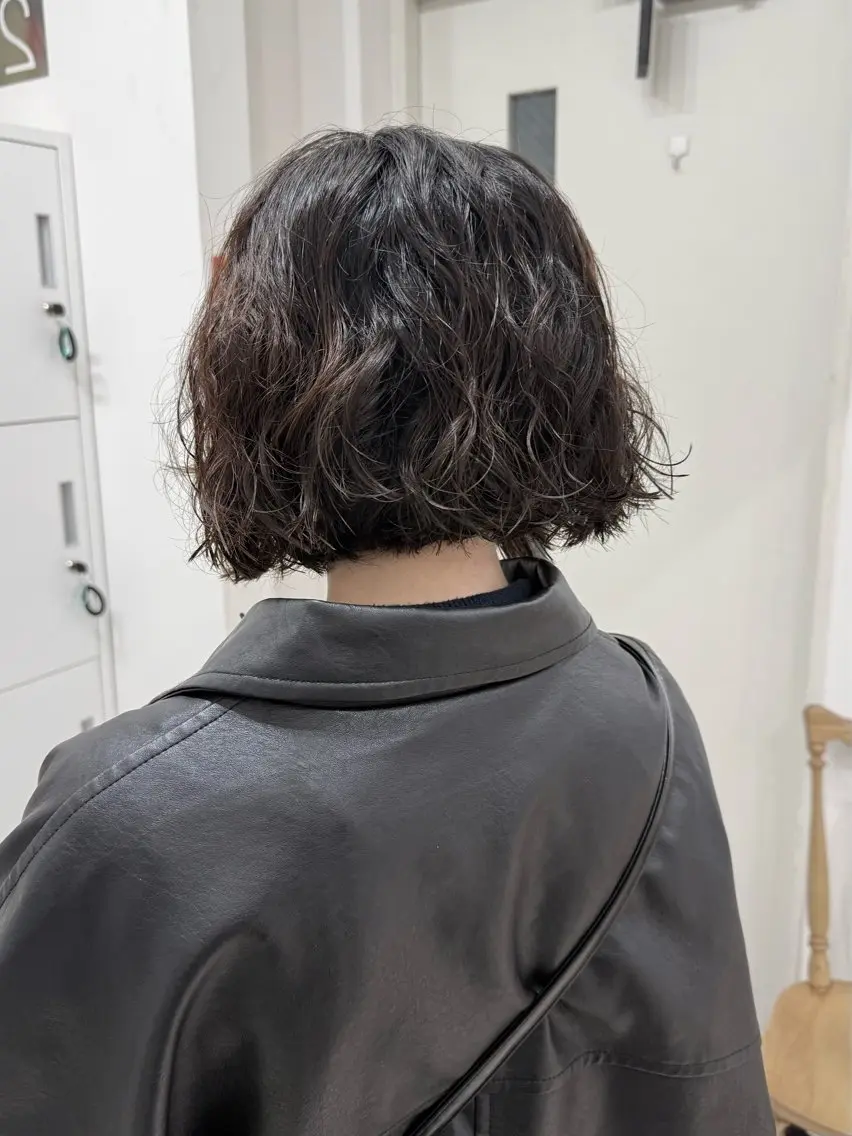 ミディアム パーマ ミディアムパーマ 杏華 ショートのヘアスタイル
