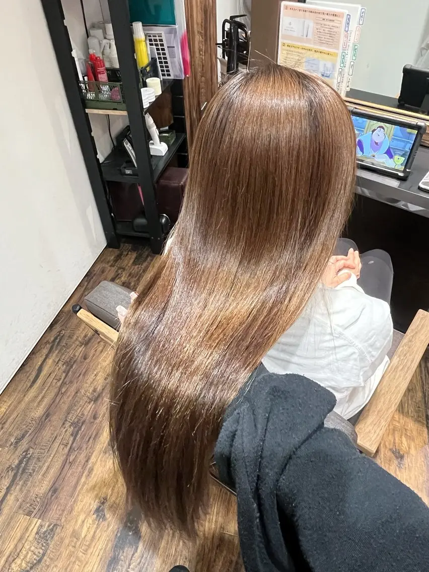 【髪質改善】 🌸うる艶縮毛矯正🌸※根元のリタッチのみの写真