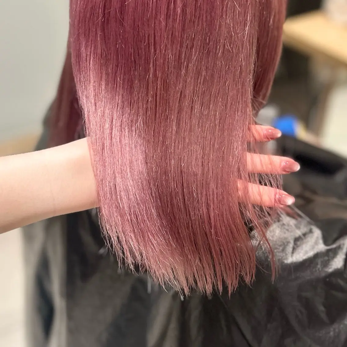 カラー ピンクカラー ホワイトピンク 縮毛矯正 ヘアカラー サラ艶/韓国ヘア ︎🌟璃奈 (ﾘﾅ)のヘアスタイル
