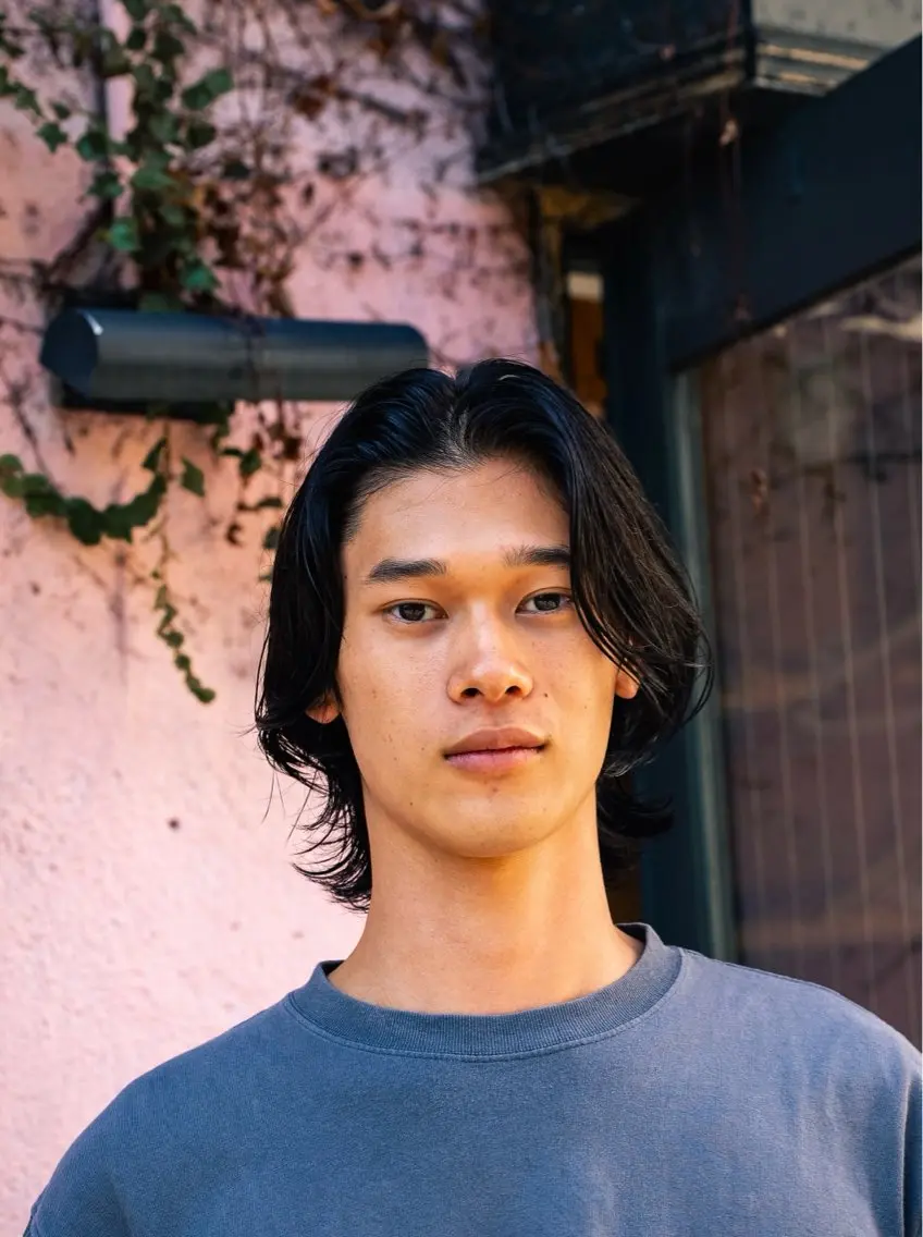 ミディアム カラー パーマ メンズ ミディアムパーマ メンズパーマ 🔗メンズサロン🔗 Kieのヘアスタイル