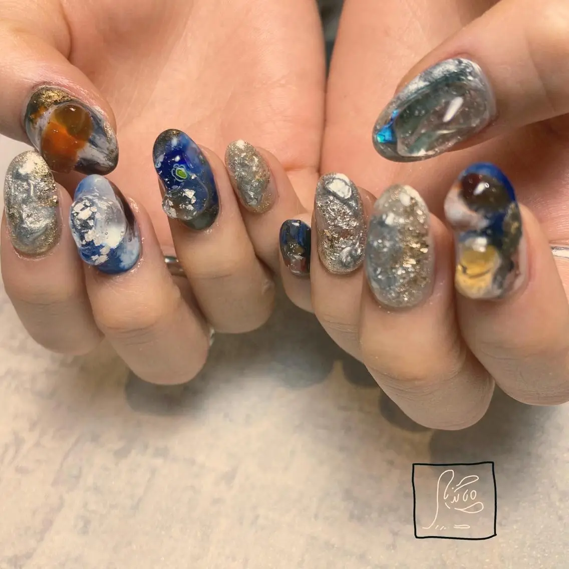 ネイル アートネイル クリアネイル フットネイル 持ち込み ニュアンスネイル ハンドネイル hamaguchi licoのネイルデザイン