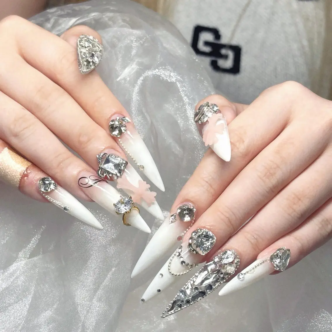 ネイル フットネイル フレンチネイル グラデーション 韓国ネイル ロングネイル ハンドネイル Hani Nail Salonのネイルデザイン