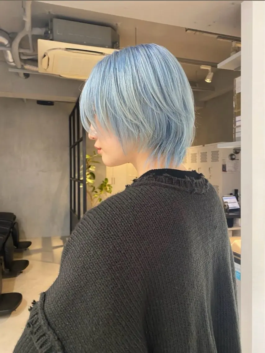 ショート カラー ショートヘア カット ヘアカラー トリートメント ウルフパーマ モデル募集/廣田歩のヘアスタイル