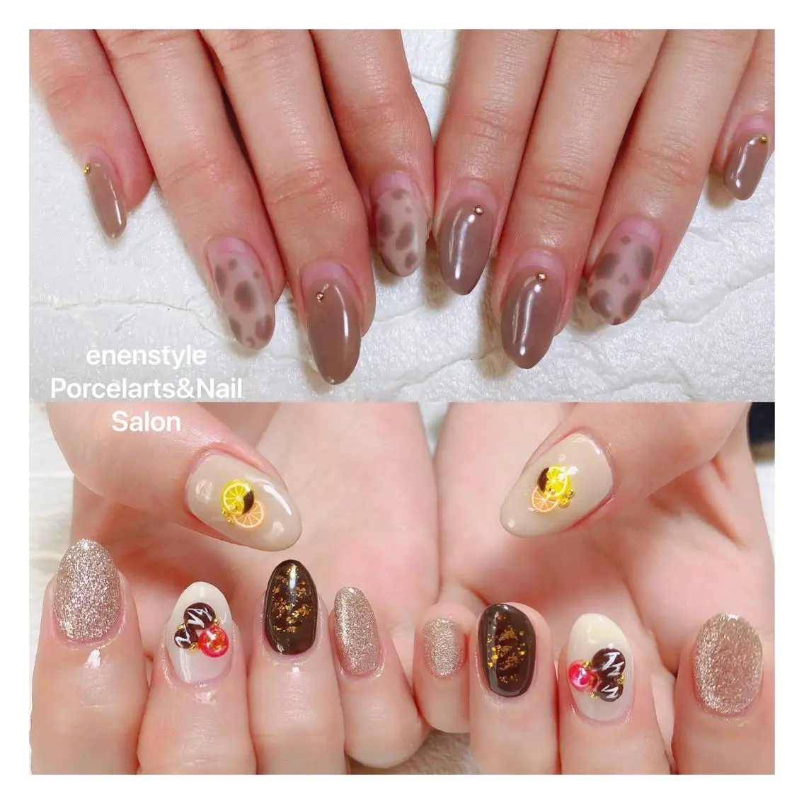 ミディアム ネイル 🐾enen style 🐾のネイルデザイン