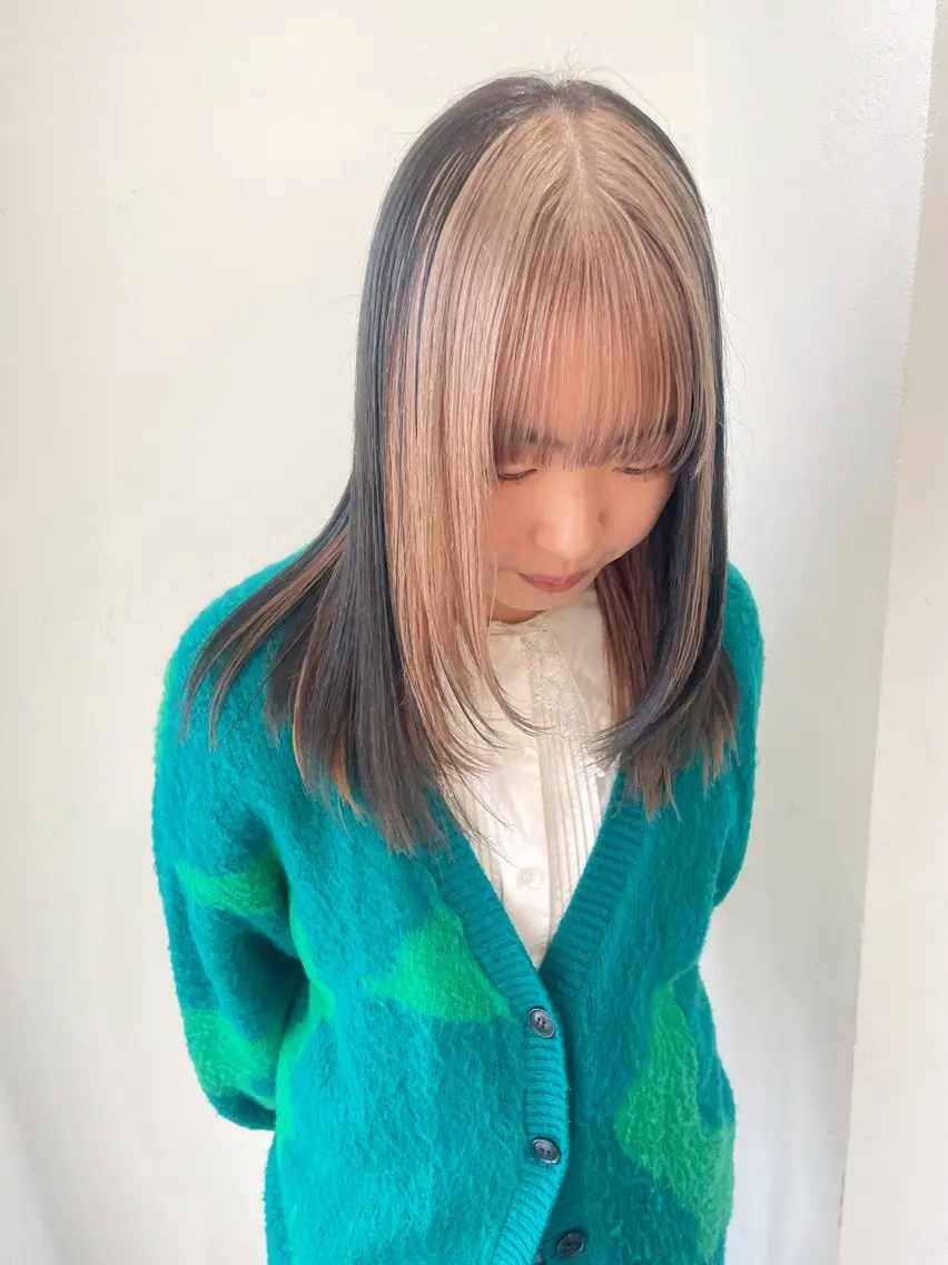 セミロング カラー デザインカラー HIBIKI/原宿 ハッシュカット🪄のヘアスタイル