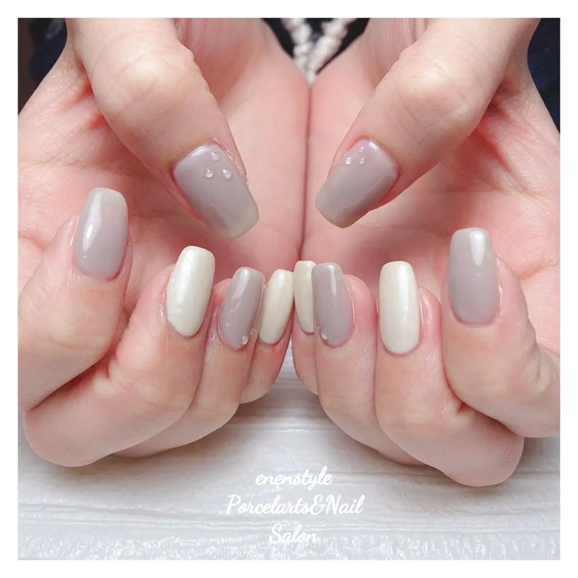 ミディアム ネイル ハンドネイル 🐾enen style 🐾のネイルデザイン