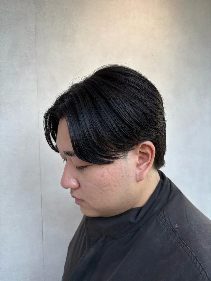 ミディアム パーマ メンズ カット 縮毛矯正 メンズ比率エリア No.1/林慶太のヘアスタイル