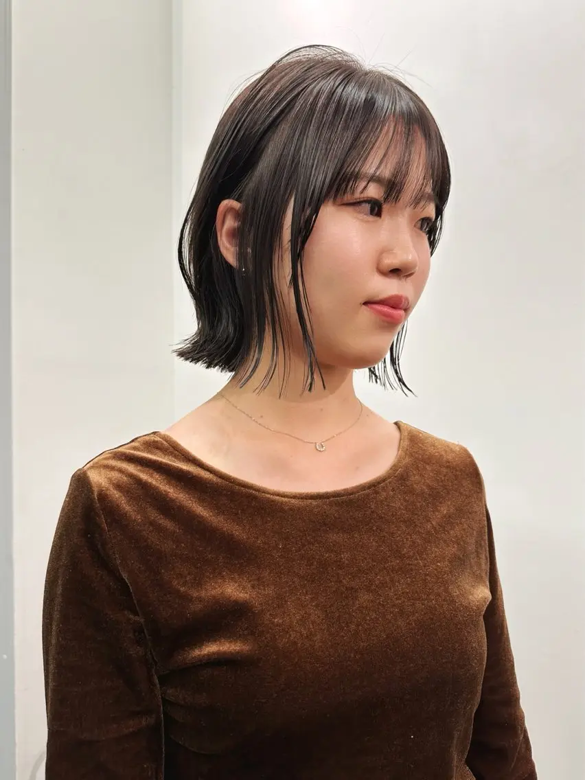 ミディアム カラー ブラウンカラー 透明感カラー ヘアカラー 金子 詞音のヘアスタイル