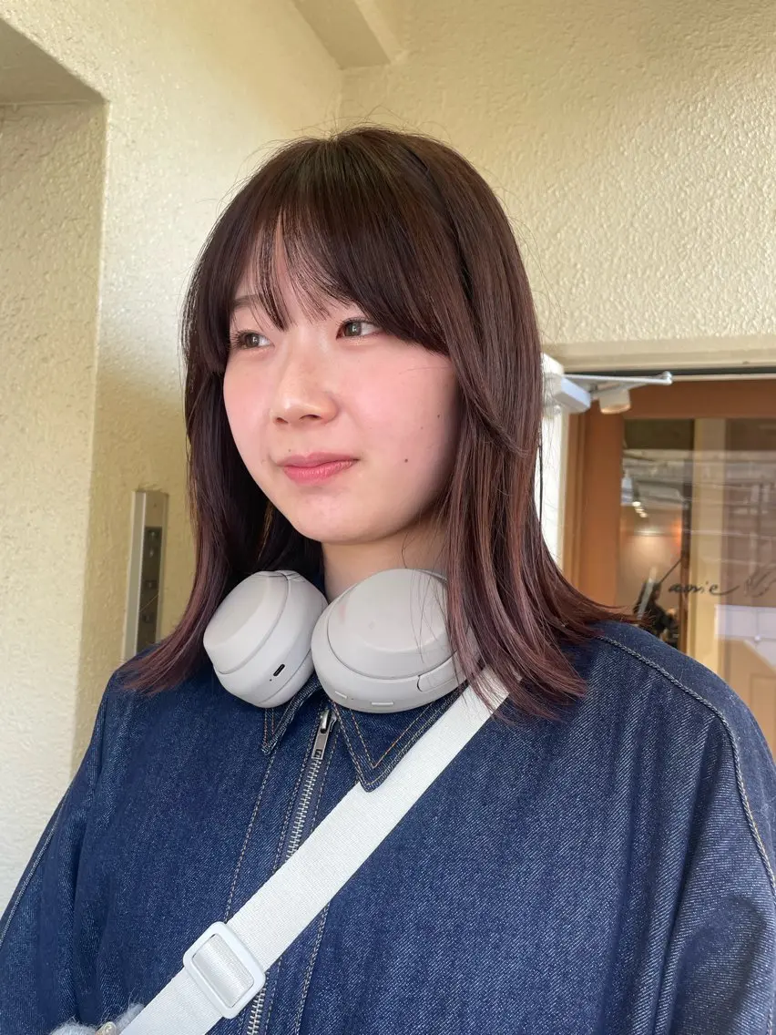 ミディアム カラー ヘアカラー トリートメント mei|顔まわり ×透明感カラーのヘアスタイル