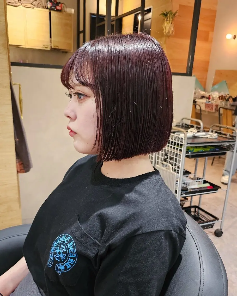 ミディアム カット ヘアカラー Ayu🐾縮毛矯正/ ブリーチ無しカラーのヘアスタイル