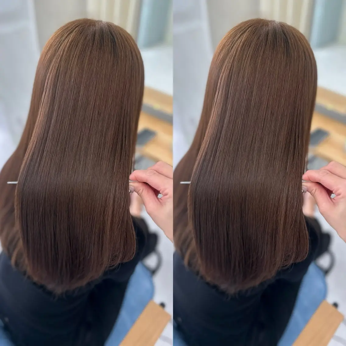 ロング カラー 髪質改善🩵縮毛矯正 代々木/木下のヘアスタイル