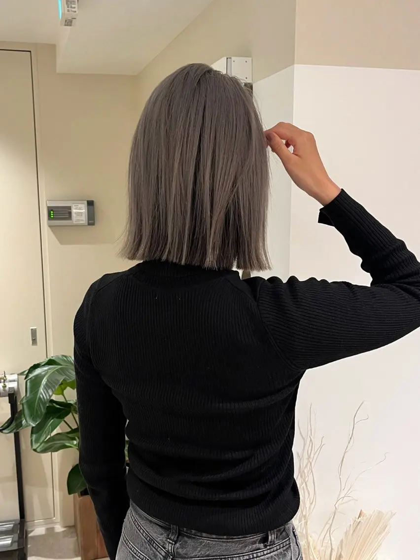ミディアム ボブ カット ヘアカラー トリートメント Bonheur銀座 /runaのヘアスタイル