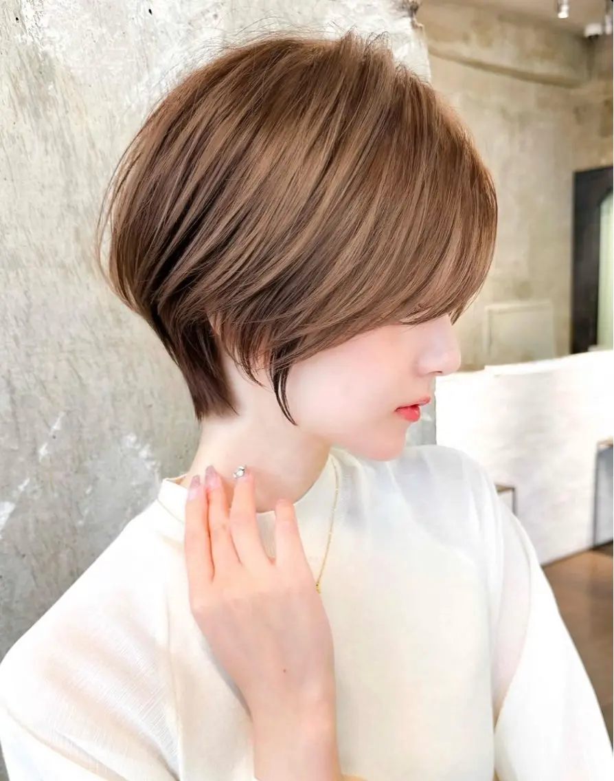 ショート カラー ヘアアレンジ キッズ ショートヘア 栄💗レイヤー｜ショ ートカット｜haruのヘアスタイル