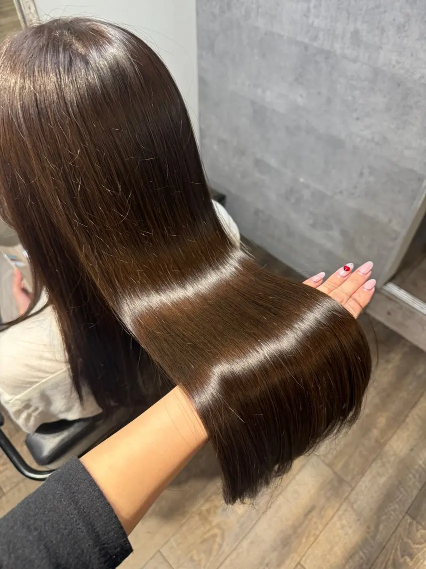 セミロング カラー Rena/韓国 /ワンホンヘアのヘアスタイル