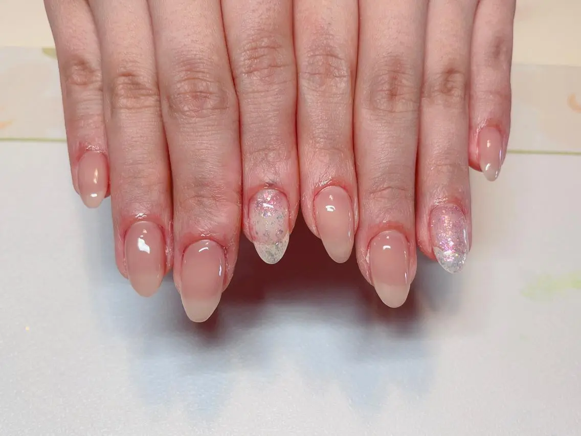 ネイル ジェルネイル ピンク ソフトジェル エン Nail salonのネイルデザイン
