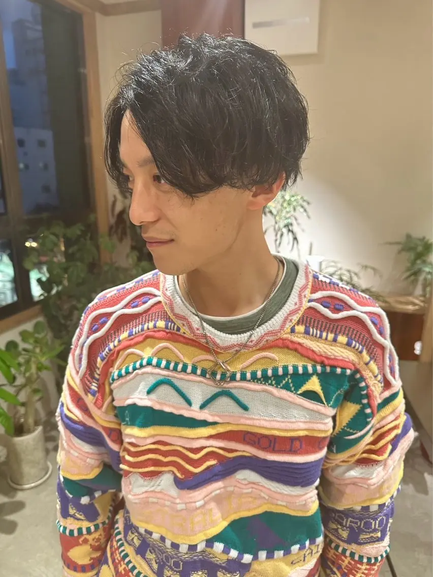 ミディアム パーマ メンズ ミディアムパーマ メンズパーマ ニュアンスパーマ Keito / walt名駅店のヘアスタイル