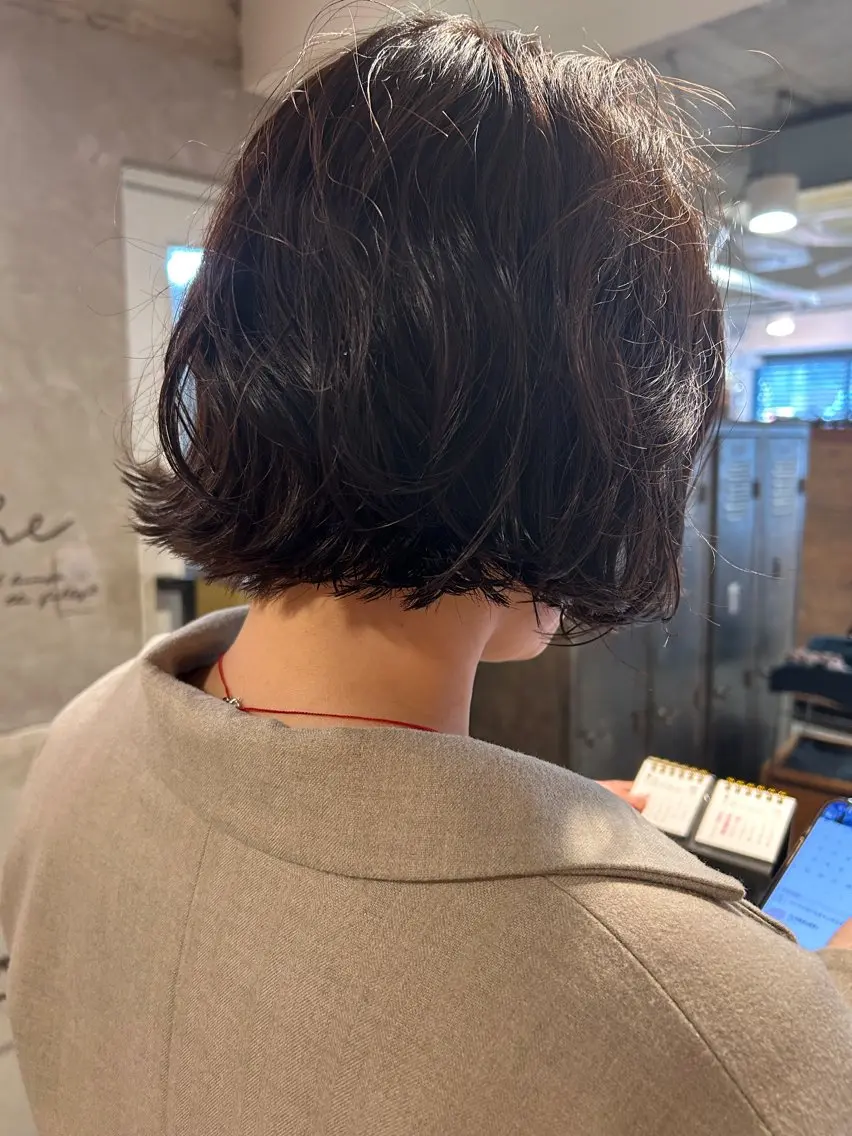 ショート パーマ カット パーマ ayane⭐️ボブ・ ショート・パーマのヘアスタイル