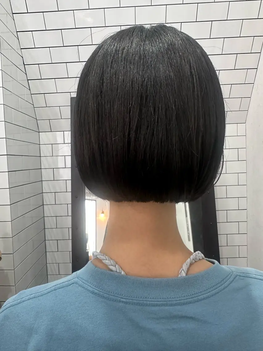 ショート カット 縮毛矯正 トリートメント 妙見 知洋のヘアスタイル