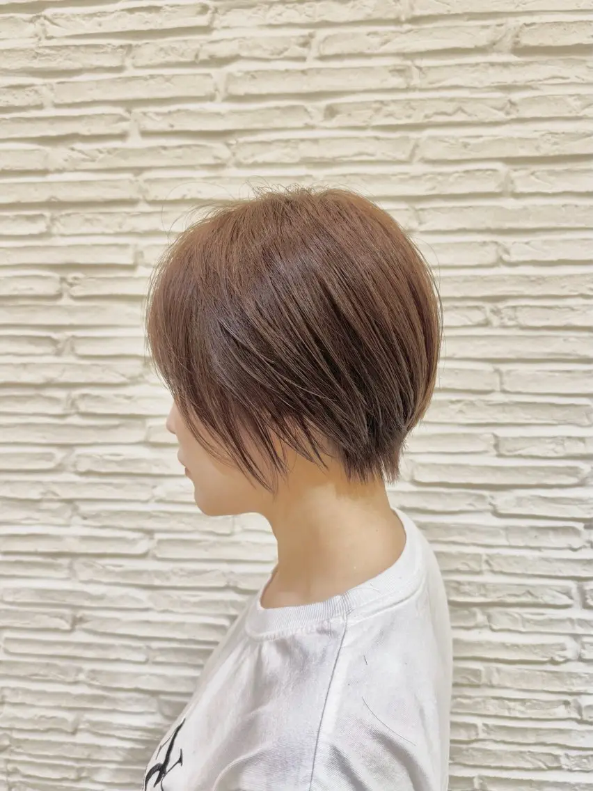 ショート カラー くびれヘア ショートヘア 小顔カット amie by AFLOAT 浦和店のヘアスタイル
