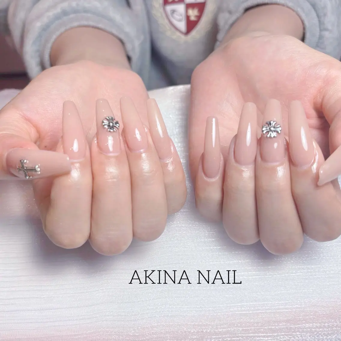 ロング ハンドネイル Akina Nail 亀戸のネイルデザイン