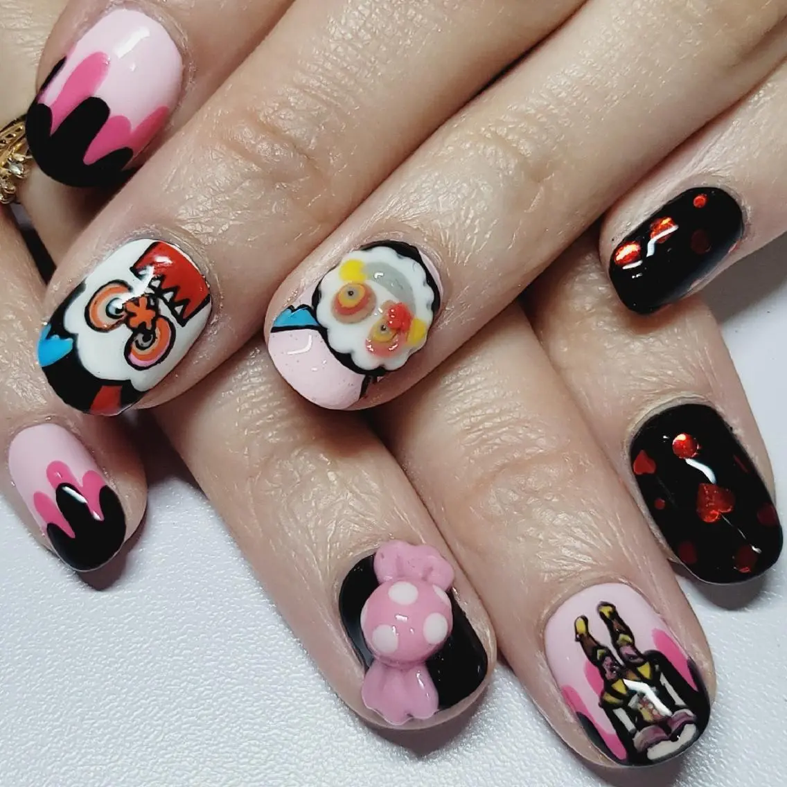 ネイル アートネイル パステルネイル ピンク ハンドネイル よしだ ひろきのネイルデザイン