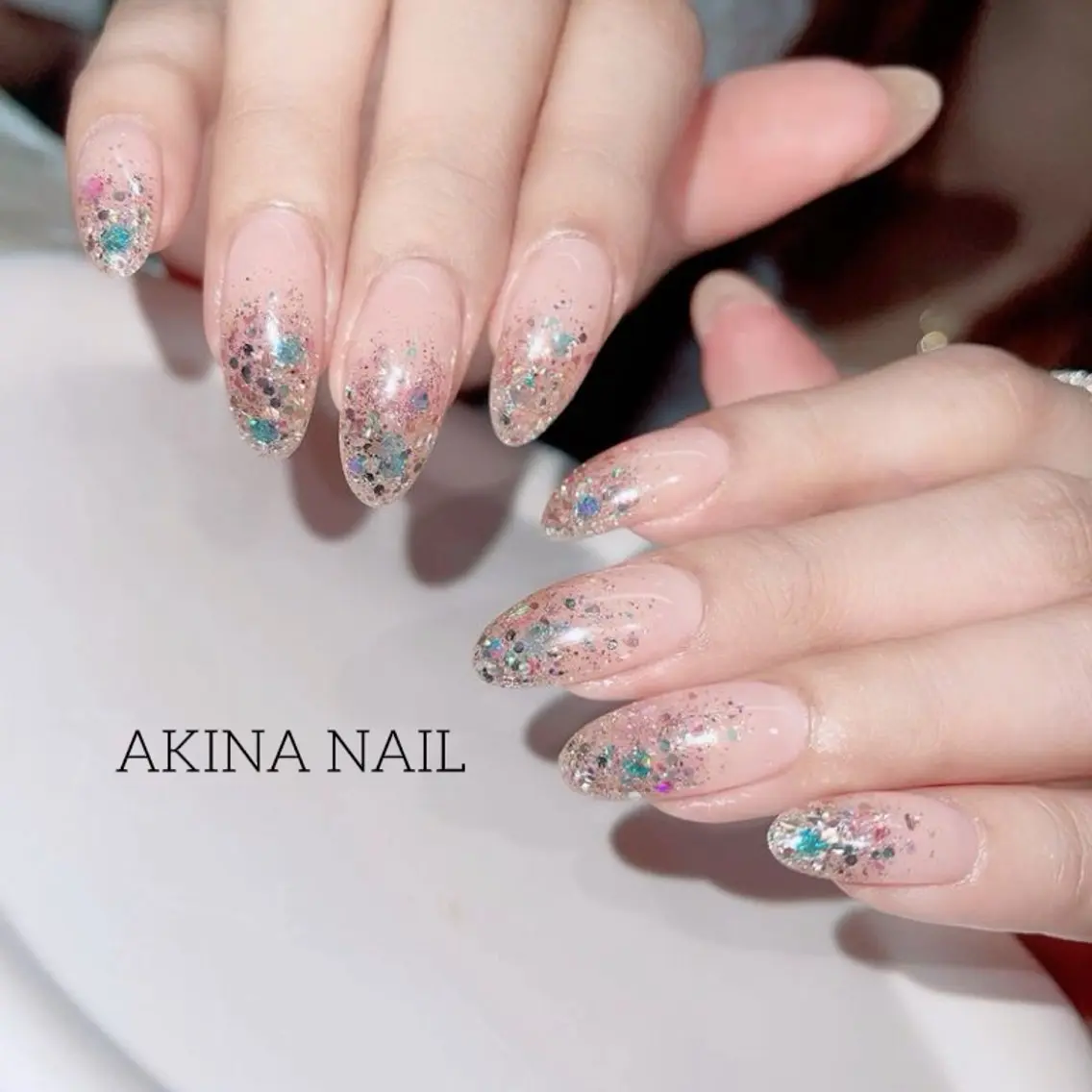 セミロング ハンドネイル Akina Nail 亀戸のネイルデザイン