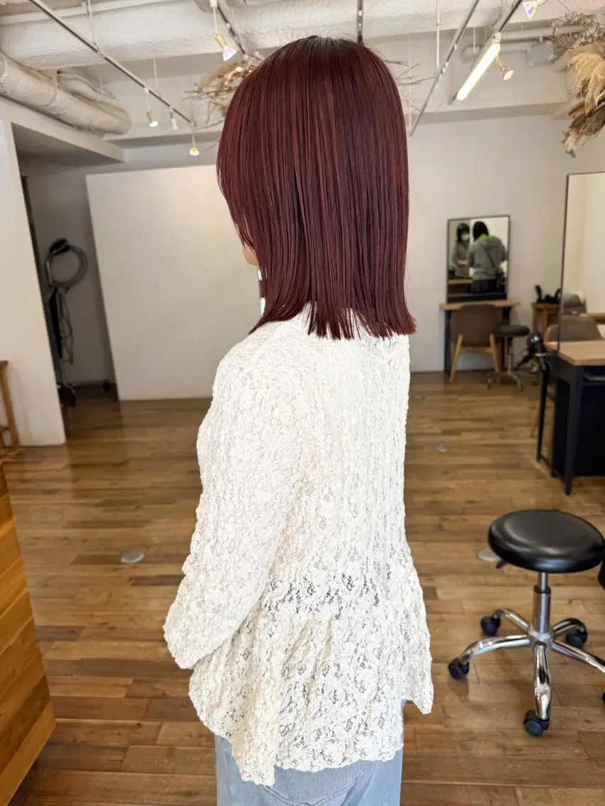 ミディアム 永田 侑也のヘアスタイル