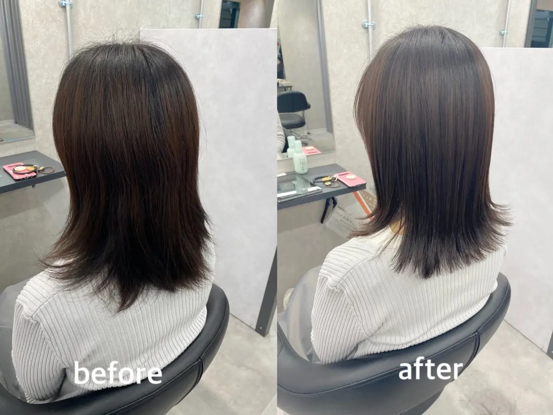 セミロング 伸ばしかけ 酸性ストレート 🌸Bob🌸 市井友佳子のヘアスタイル