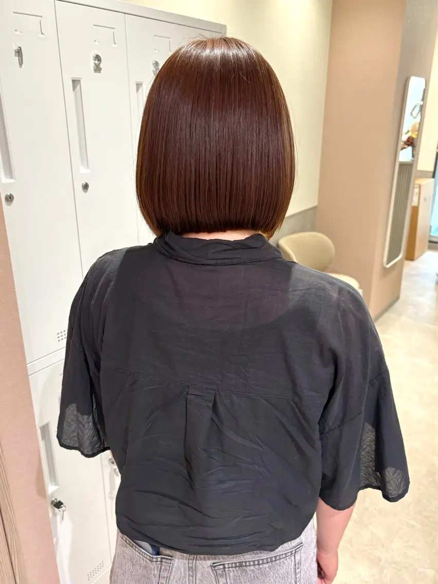 ショート カラー 髪質改善 似合わせカット 縮毛矯正 トリートメント カット ヘッドスパ 髪質改善 縮毛矯正/ レイヤー/銀座/本木のヘアスタイル