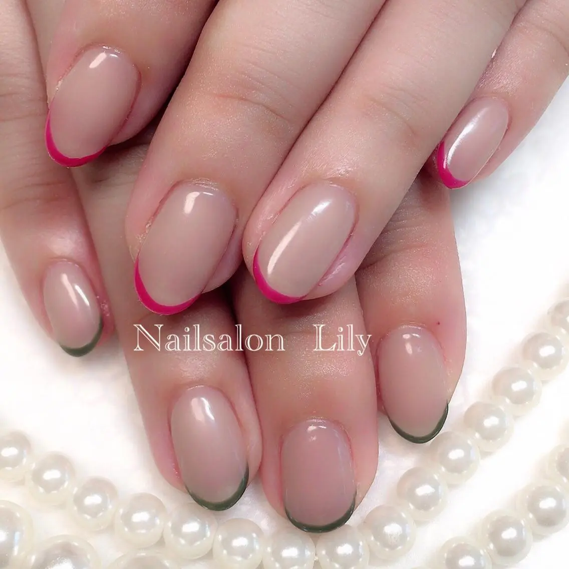 ネイル フレンチネイル Lily*nail 🌻Mii🌻のネイルデザイン