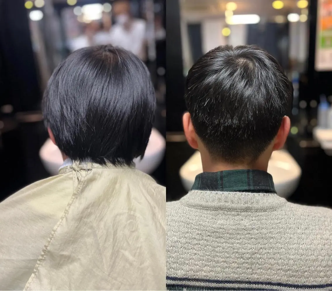 ミディアム 新宿💈カットモデル メンズカットのヘアスタイル