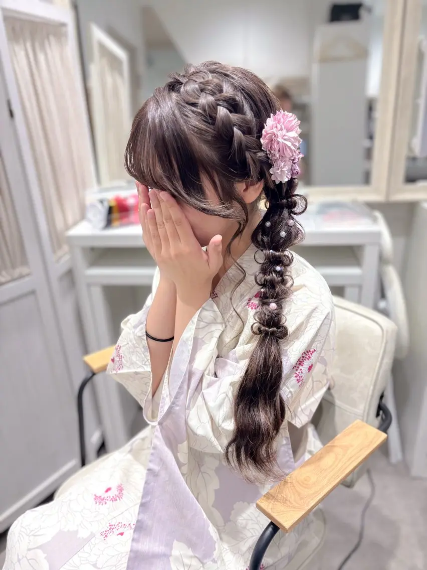 ロング ヘアアレンジ ヘアセット ⭐︎moe 【ヘアセット🧸】のヘアスタイル