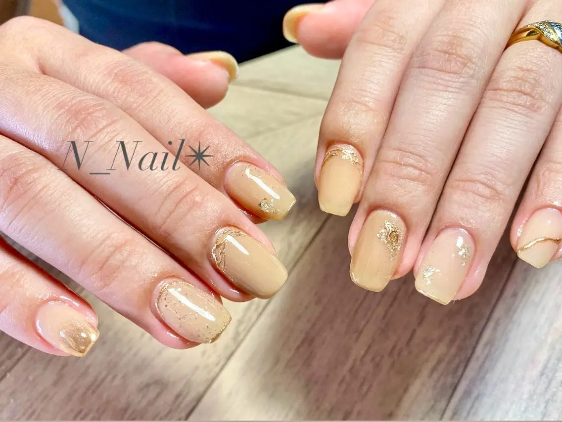 セミロング ハンドネイル Mikami Nanaのネイルデザイン