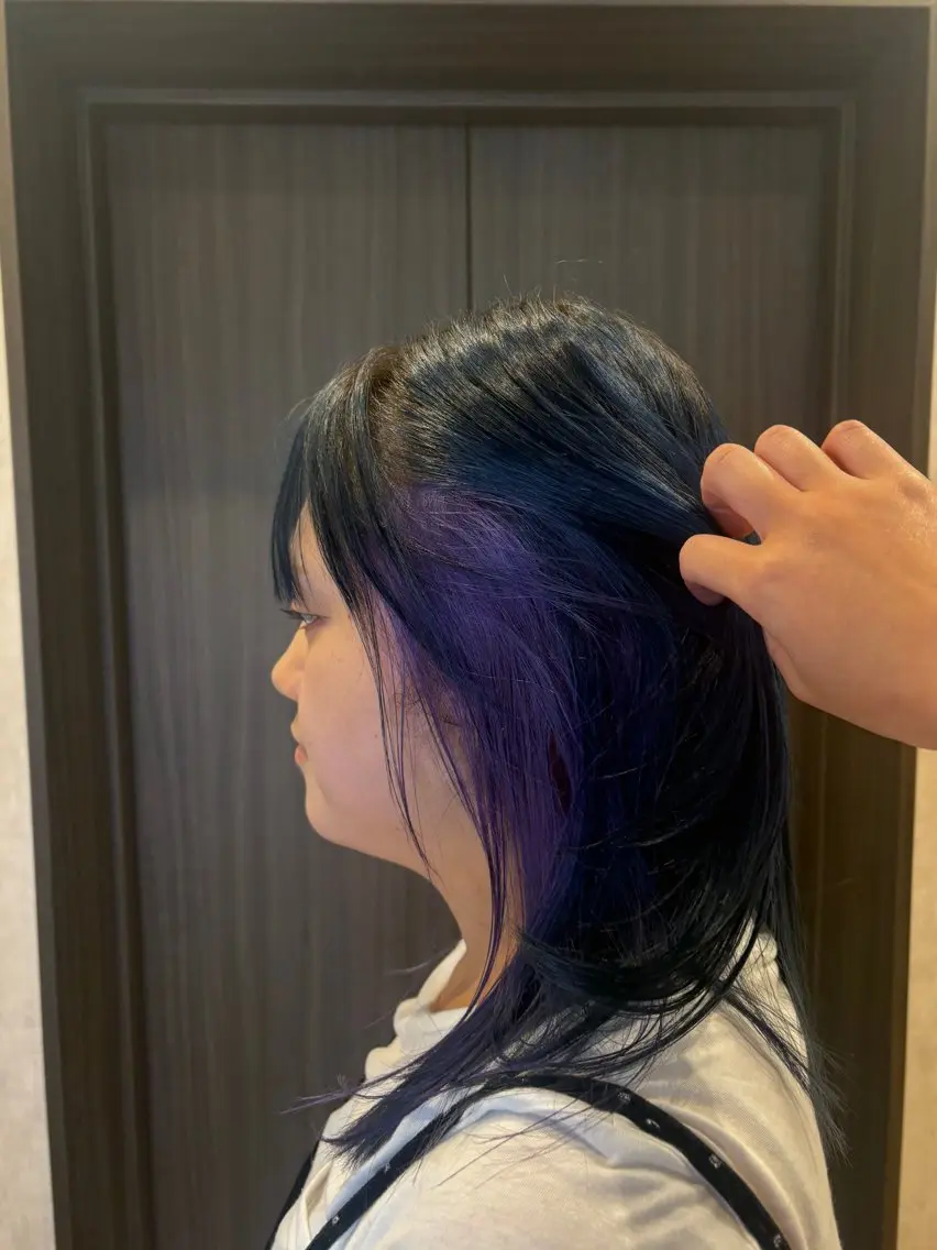 ミディアム ヘアカラー シオン🪐レイヤー ウルフ メンズのヘアスタイル