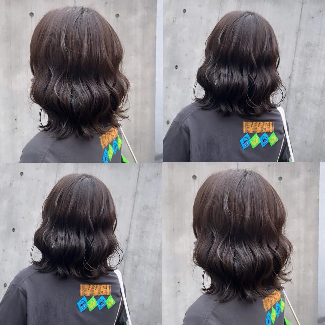 ミディアム カラー アッシュ アッシュグレー アッシュグレージュ ブラウンカラー 透明感カラー ヘアカラー トリートメント ヘッドスパ ヘアセット カジュアルを女っぽく 𝗮𝘆𝗮𝗰𝗼のヘアスタイル