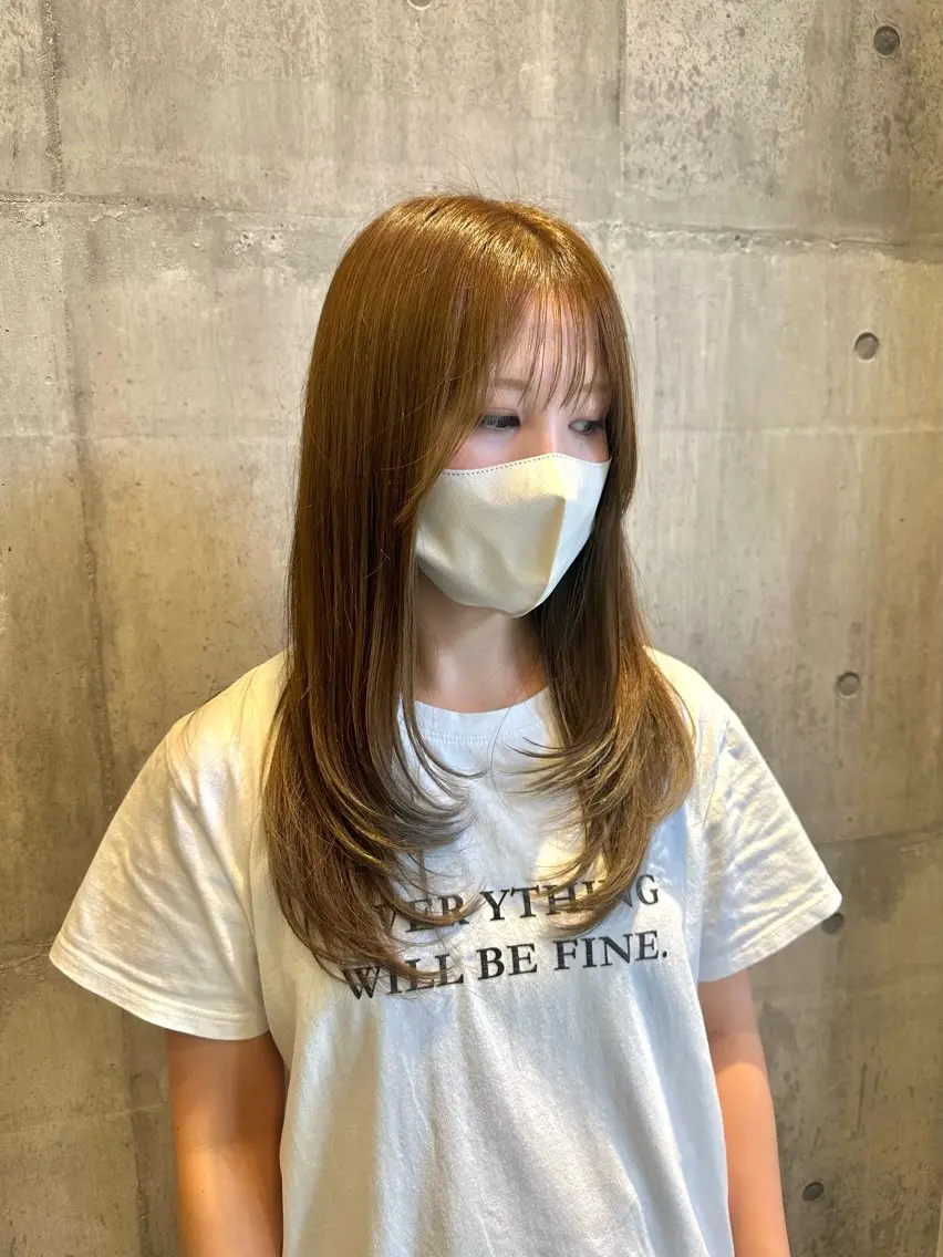 ロング レイヤーカット カット ヘアカラー トリートメント kana🌻 /attraのヘアスタイル