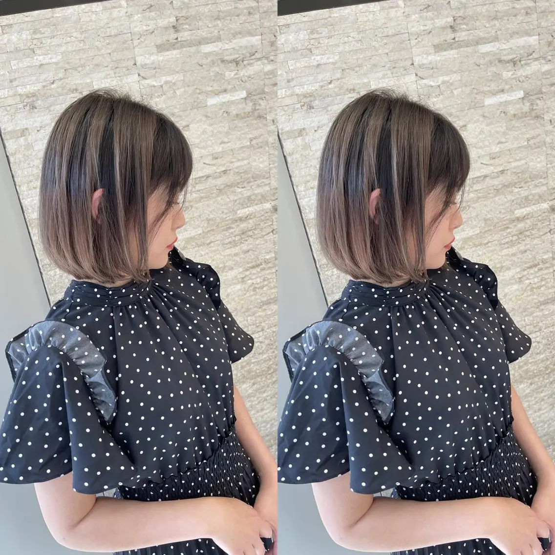 ショート ヘアカラー トリートメント Y Uのヘアスタイル