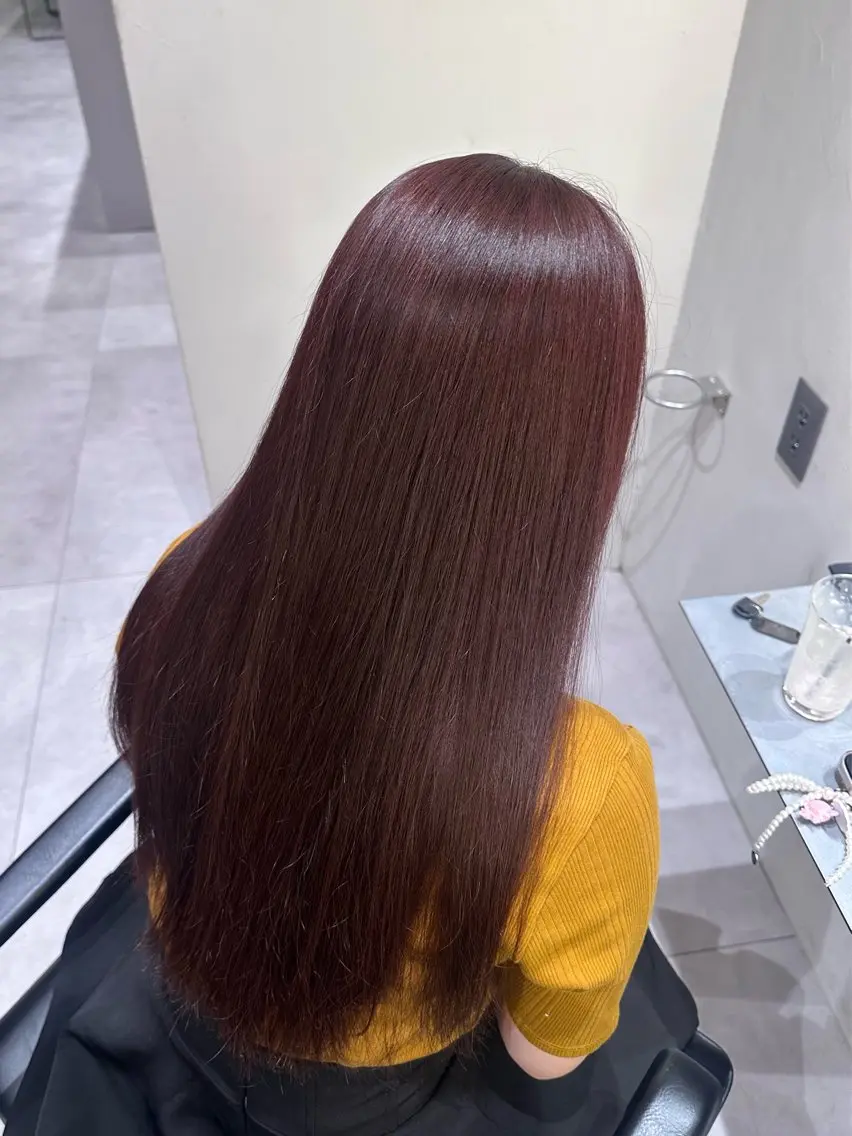 ロング カラー ピンクカラー ヘアカラー 竹内 琳子のヘアスタイル