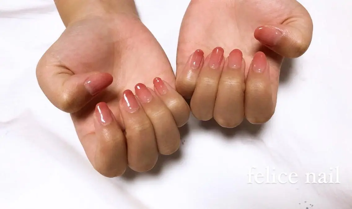 ネイル グラデーション ワンカラーネイル felice nailのネイルデザイン