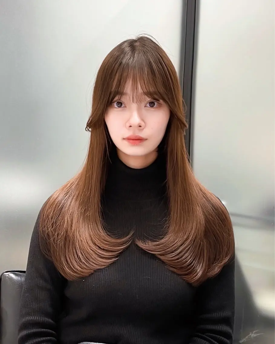 カラー カット ヘアカラー トリートメント 韓国レイヤーカット 髪質改善▫️水野有真のヘアスタイル